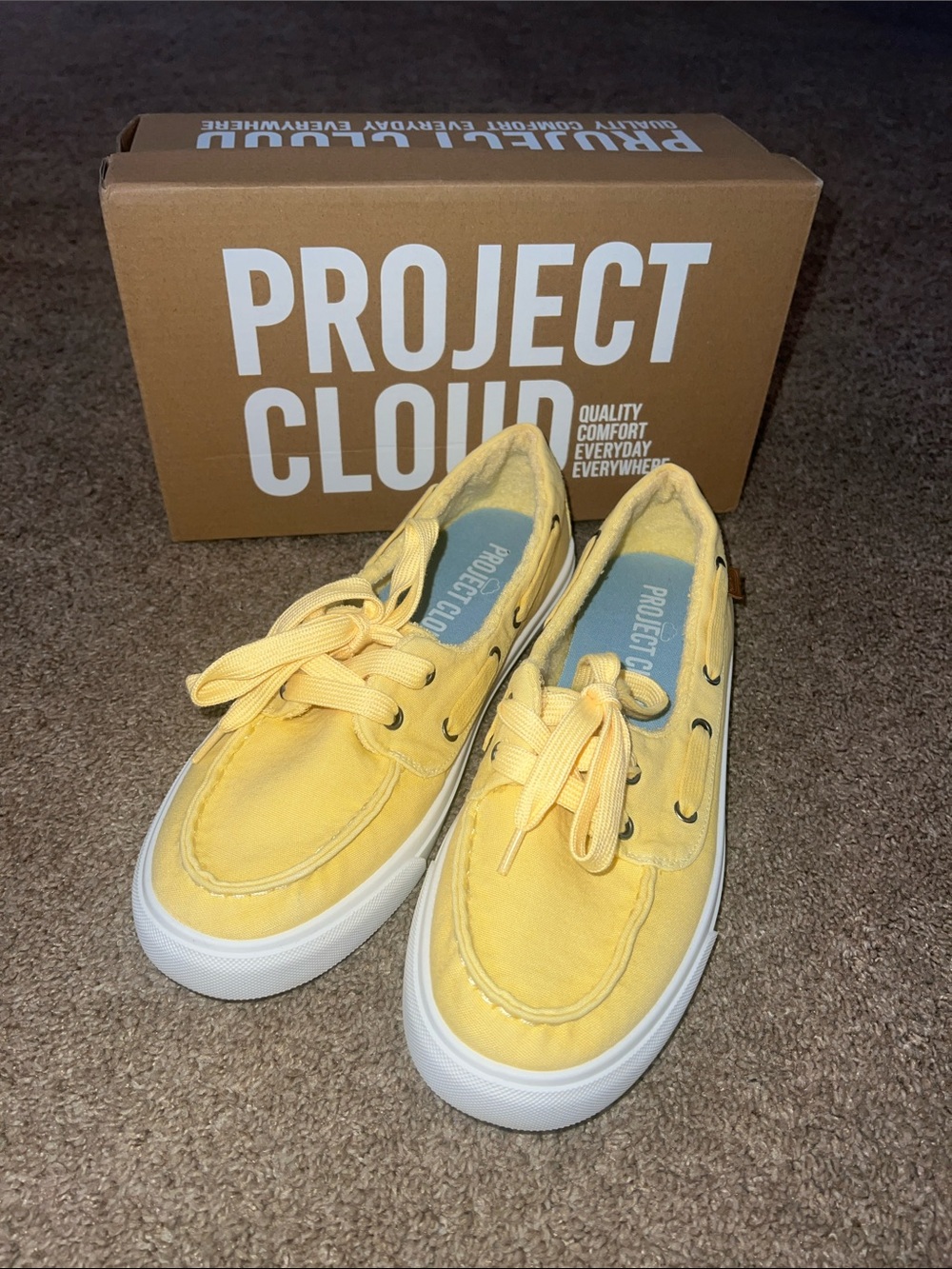 Project Cloud Seasalt Memory Foam Slip On Sneaker in Sunshine Canvas